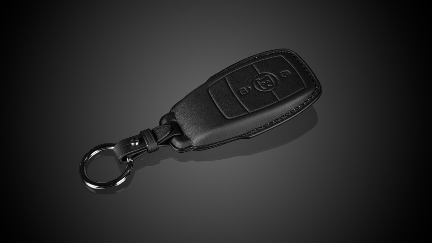 Leather key cover black 2
